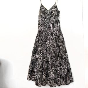 Bohemian Palm Pattern Maxi Dress